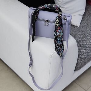 Lavender Handbag with Butterfly Twilly Accent